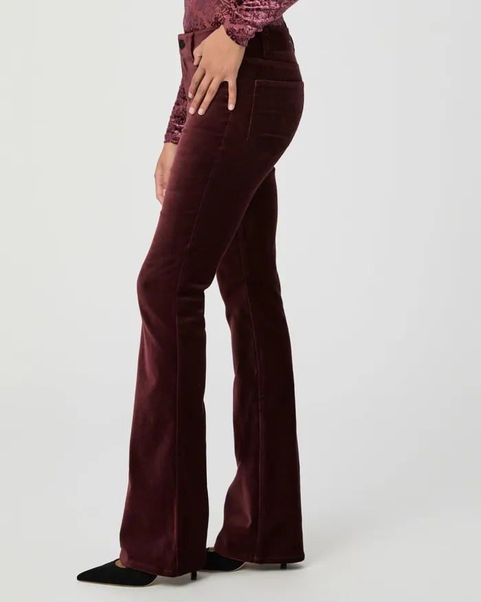 Laurel Canyon Bootcut Pant 8211 Dark Oxblood Velvet Women PAIGE Pants Laurel Canyon Bootcut Pant 8211 Dark Oxblood Velvet Women PAIGE Pants