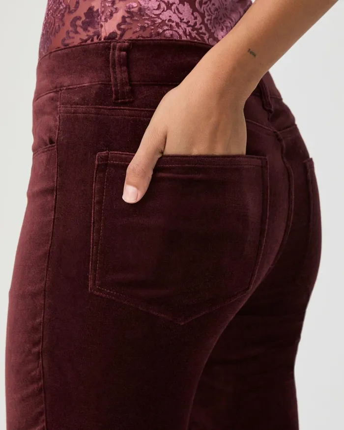 Laurel Canyon Bootcut Pant 8211 Dark Oxblood Velvet Women PAIGE Pants Laurel Canyon Bootcut Pant 8211 Dark Oxblood Velvet Women PAIGE Pants