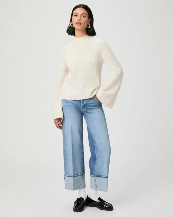 Laurel Sweater 8211 Ivory Cashmere Women PAIGE Sweaters and Sweatshirts