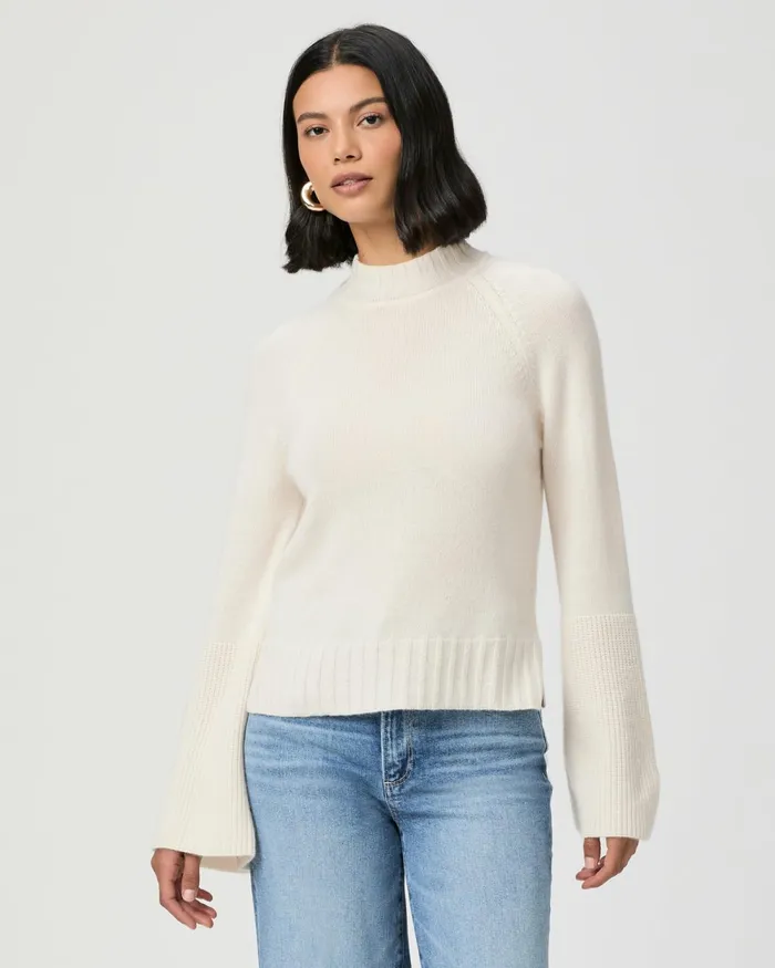 Laurel Sweater 8211 Ivory Cashmere Women PAIGE Sweaters and Sweatshirts
