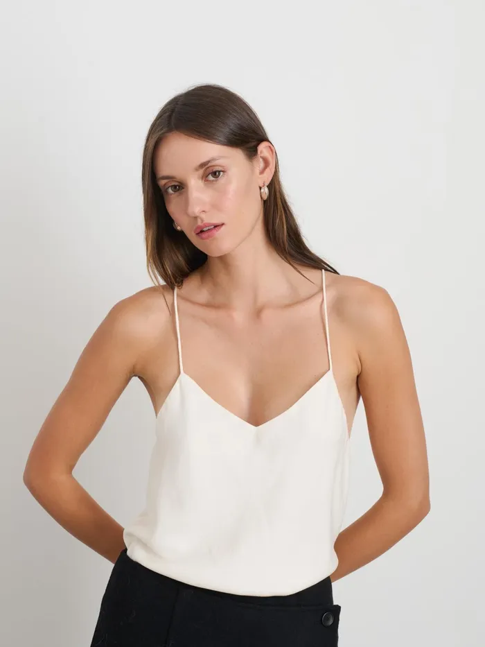 Lauren Cami In Tencel Ivory Women Alex Mill Tees Tanks