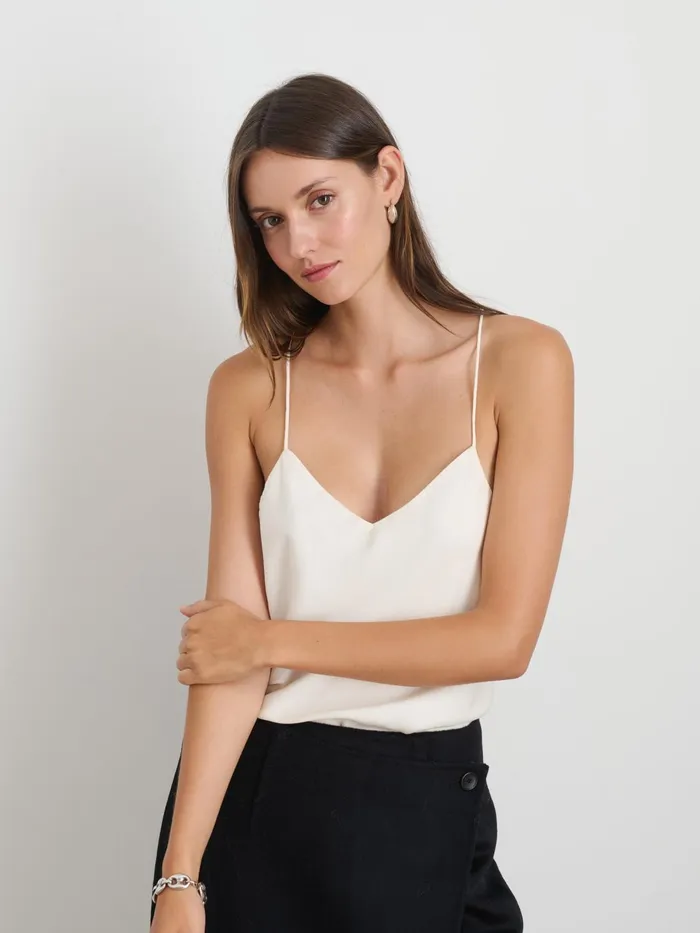 Lauren Cami In Tencel Ivory Women Alex Mill Tees Tanks