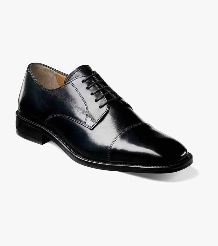 Lawrence Cap Toe Oxford Black Men Florsheim Dress Shoes