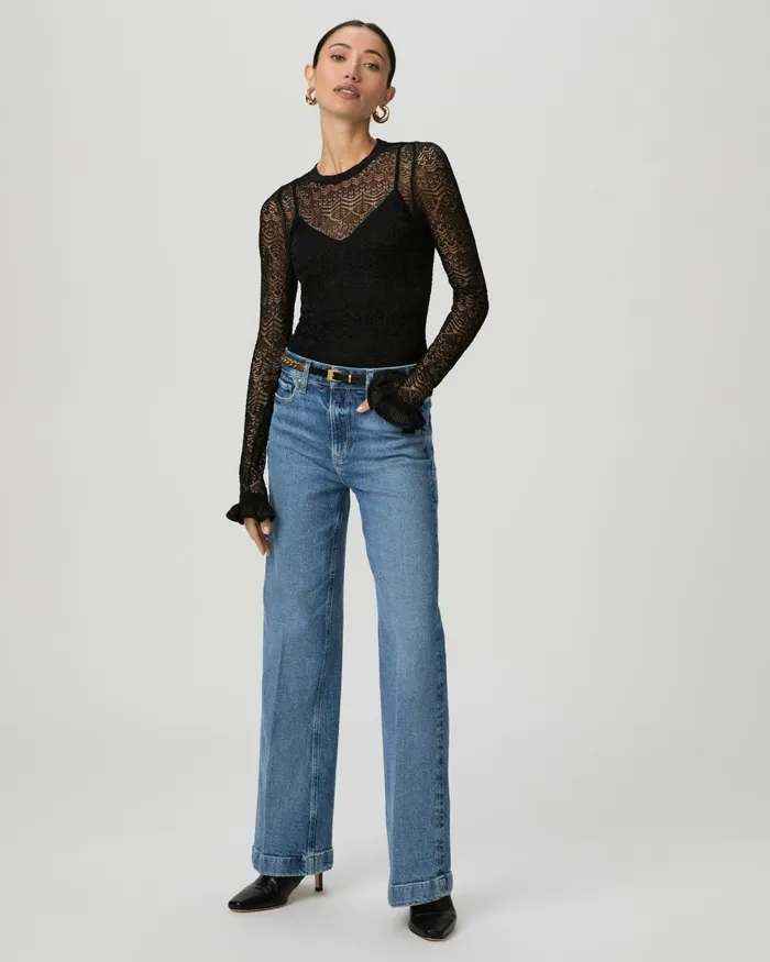 Leenah 32 Inch Wide Leg Jean 8211 Jam Session Women PAIGE Wide Leg