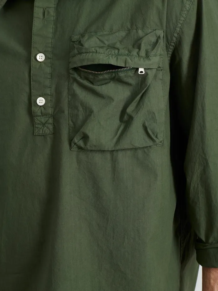 Leo Popover In Paper Cotton Faded Olive Men Alex Mill Shirts