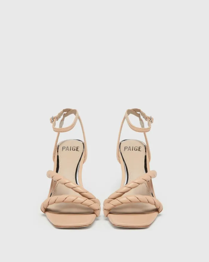 Leslie Sandal 8211 Nude Leather Women PAIGE Sandals Leslie Sandal 8211 Nude Leather Women PAIGE Sandals