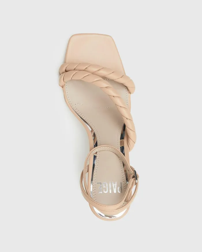 Leslie Sandal 8211 Nude Leather Women PAIGE Sandals Leslie Sandal 8211 Nude Leather Women PAIGE Sandals