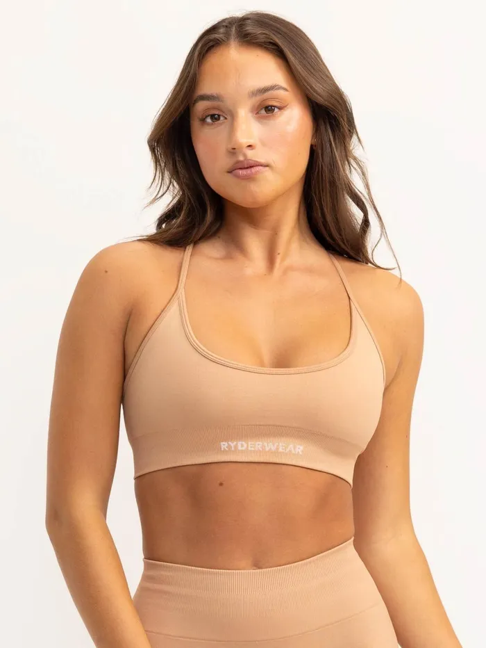 Lift 20 Seamless Sports Bra 8211 Tan Women Ryderwear Sports Bras