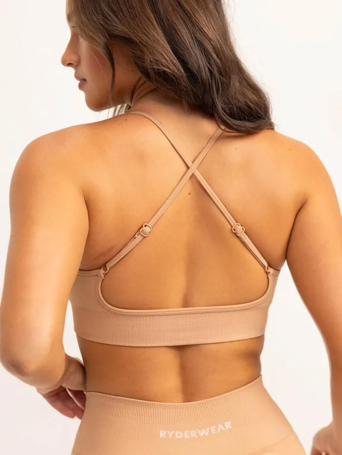 Lift 20 Seamless Sports Bra 8211 Tan Women Ryderwear Sports Bras