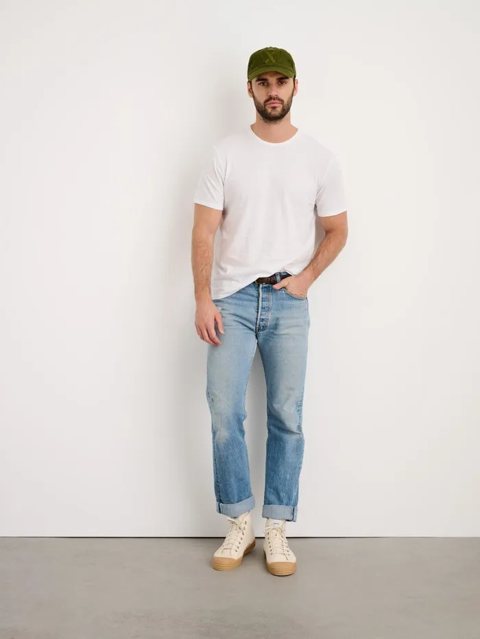 Lightweight Mercer Tee White Men Alex Mill Tees Polos