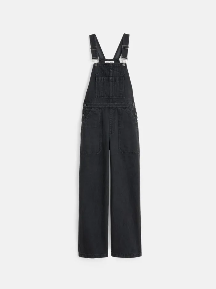 Lili Overall In Black Denim Women Alex Mill Jumpsuits