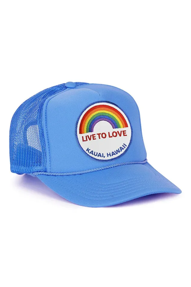LIVE TO LOVE VINTAGE TRUCKER HAT WomenMen Aviator Nation Trucker Hats