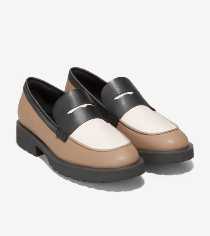 Loafers and Drivers Women Cole Haan Geneva Loafer Birch Beigeivoryblack