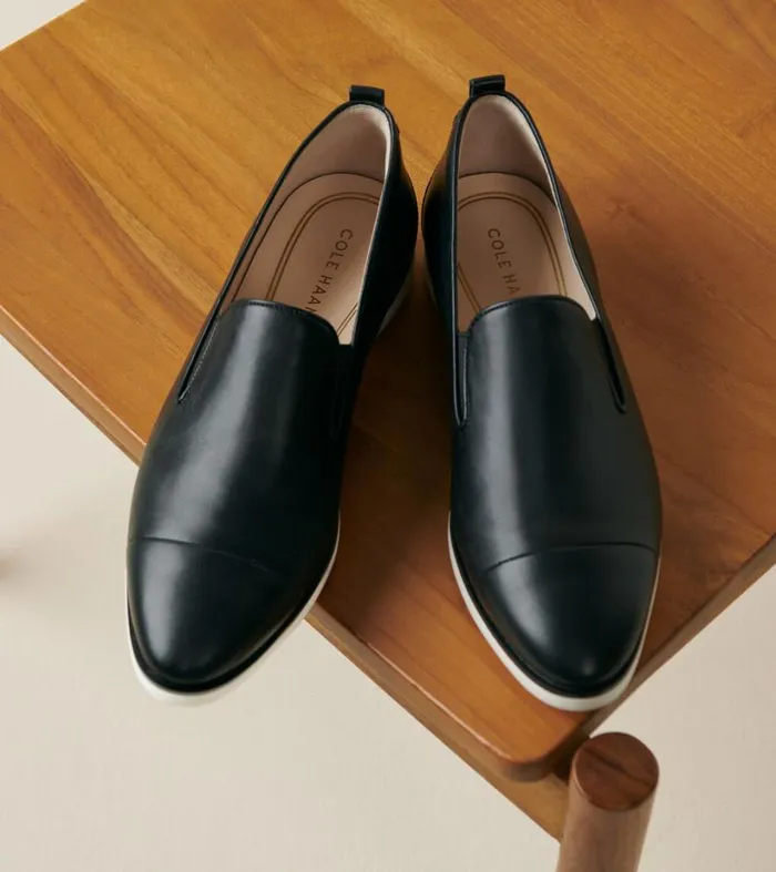 Loafers and Drivers Women Cole Haan Grand Ambition SlipOn Loafer Black Leather
