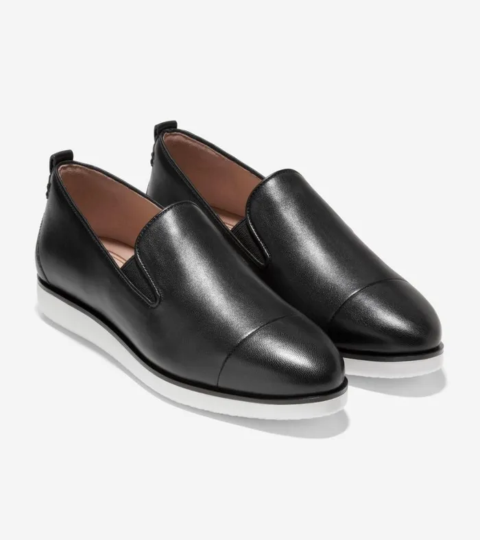 Loafers and Drivers Women Cole Haan Grand Ambition SlipOn Loafer Black Leather