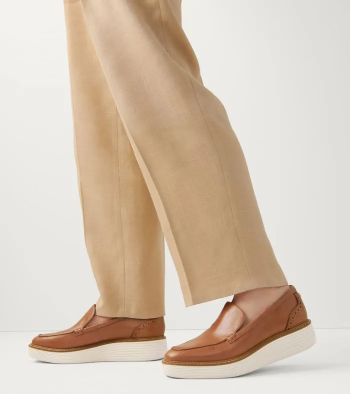 Loafers and Drivers Women Cole Haan riginalGrand Platform Venetian Loafer Pecanivory
