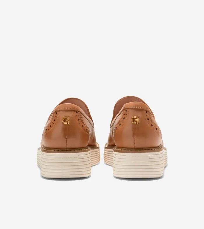 Loafers and Drivers Women Cole Haan riginalGrand Platform Venetian Loafer Pecanivory