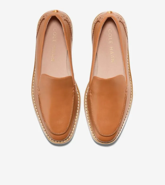 Loafers and Drivers Women Cole Haan riginalGrand Platform Venetian Loafer Pecanivory