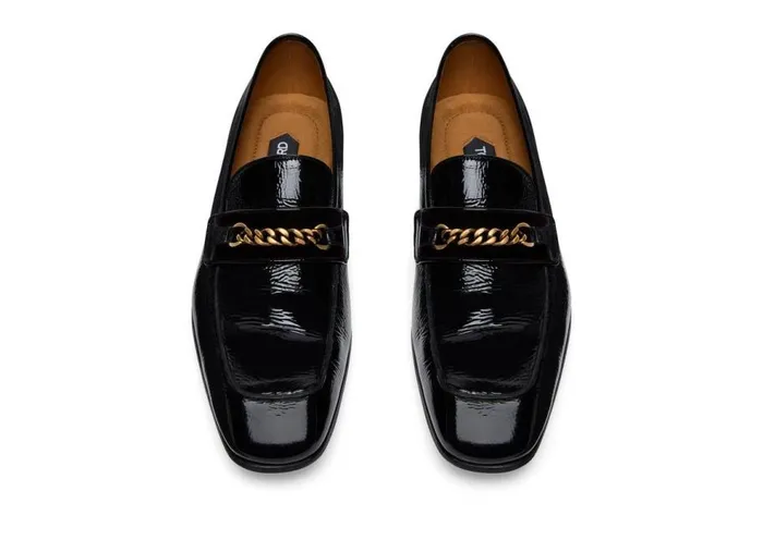Loafers Men TOM FORD CRACKLED LEATHER BAILEY CHAIN LOAFER Black Loafers Men TOM FORD CRACKLED LEATHER BAILEY CHAIN LOAFER Black