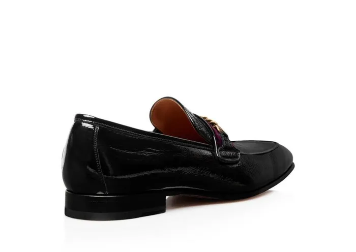 Loafers Men TOM FORD CRACKLED LEATHER BAILEY CHAIN LOAFER Black Loafers Men TOM FORD CRACKLED LEATHER BAILEY CHAIN LOAFER Black