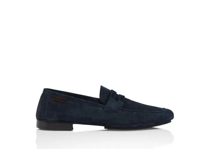 Loafers Men TOM FORD SUEDE BERWICK LOAFER Midnight Blue