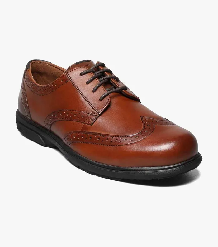 Loedin Steel Toe Wingtip Oxford Brown Men Florsheim Safety Shoes