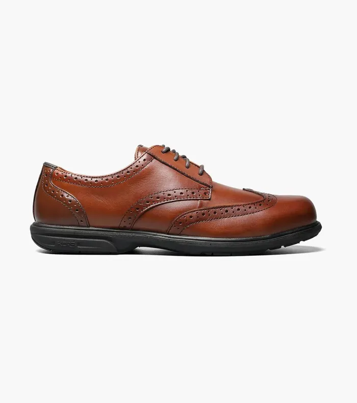 Loedin Steel Toe Wingtip Oxford Brown Men Florsheim Safety Shoes