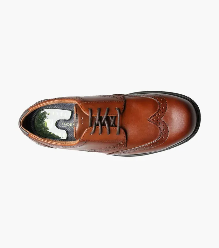 Loedin Steel Toe Wingtip Oxford Brown Men Florsheim Safety Shoes
