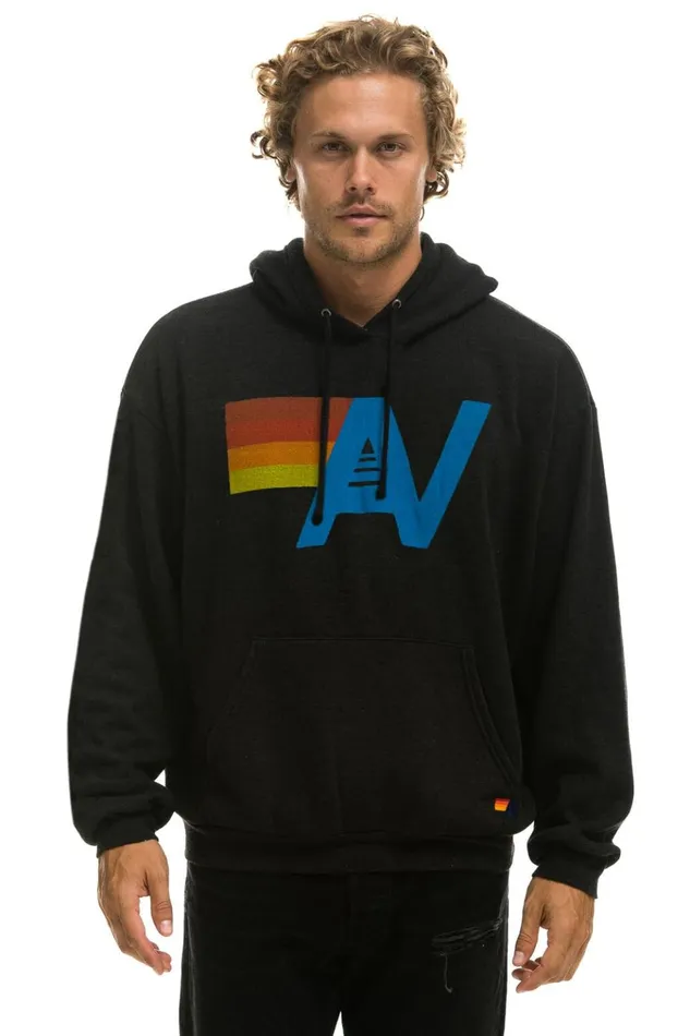 LOGO PULLOVER RELAXED HOODIE 8211 BLACK Women Aviator Nation Hoodies