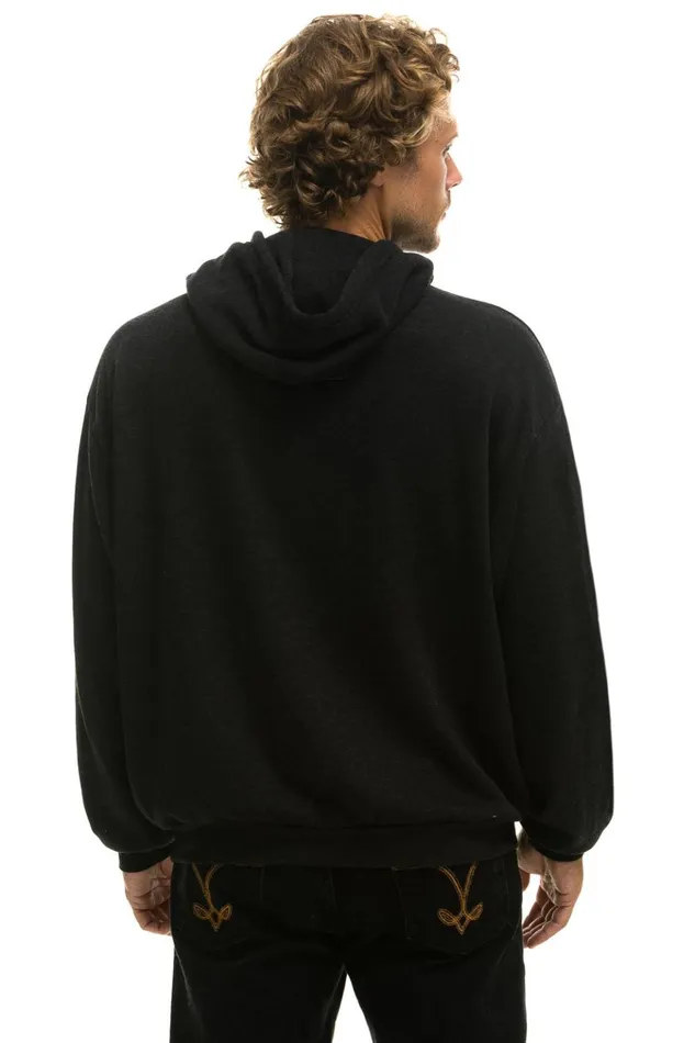 LOGO PULLOVER RELAXED HOODIE 8211 BLACK Women Aviator Nation Hoodies