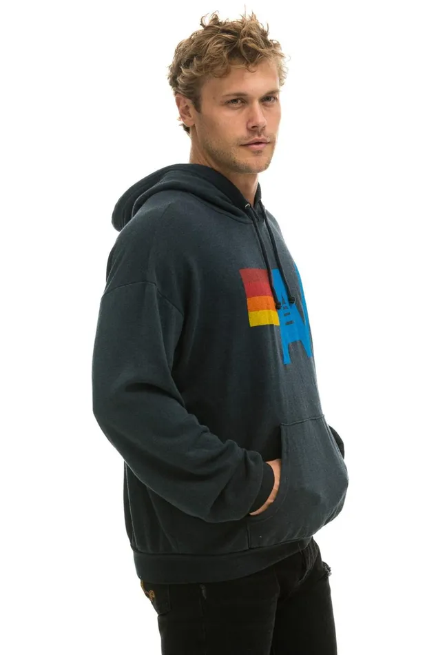 LOGO PULLOVER RELAXED HOODIE 8211 CHARCOAL Women Aviator Nation Hoodies