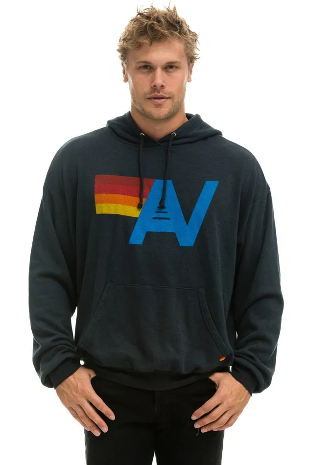LOGO PULLOVER RELAXED HOODIE 8211 CHARCOAL Women Aviator Nation Hoodies