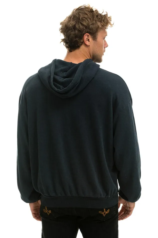 LOGO PULLOVER RELAXED HOODIE 8211 CHARCOAL Women Aviator Nation Hoodies