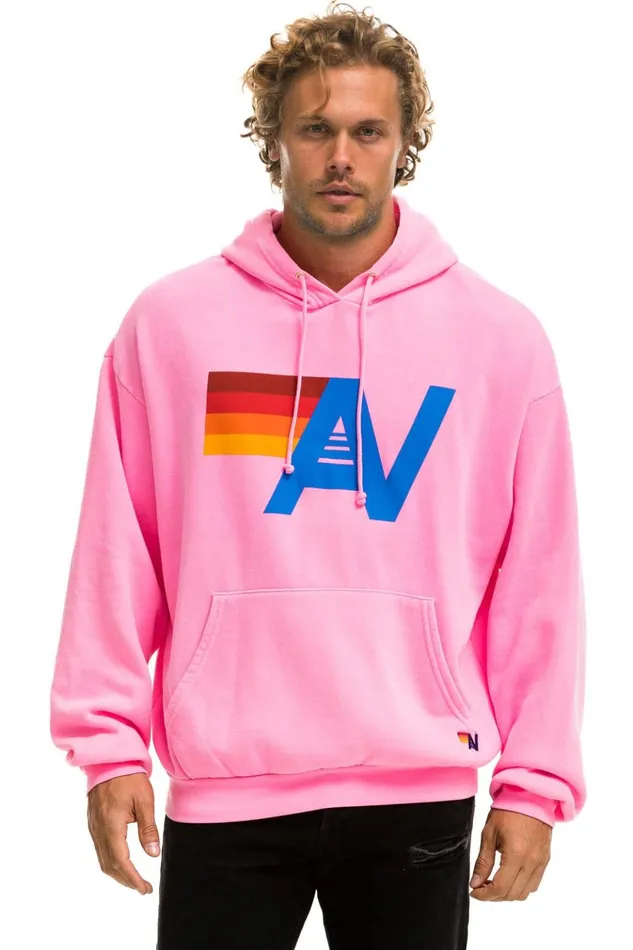 LOGO PULLOVER RELAXED HOODIE 8211 NEON PINK Women Aviator Nation Hoodies