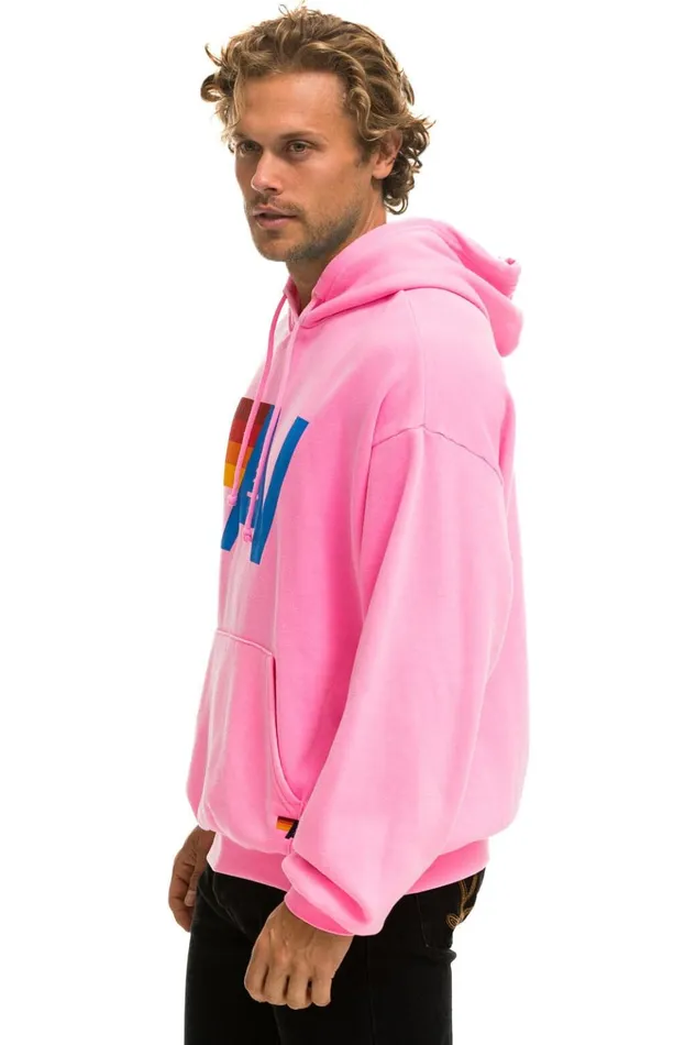 LOGO PULLOVER RELAXED HOODIE 8211 NEON PINK Women Aviator Nation Hoodies