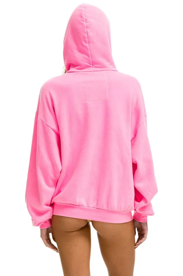 LOGO PULLOVER RELAXED HOODIE 8211 NEON PINK Women Aviator Nation Hoodies