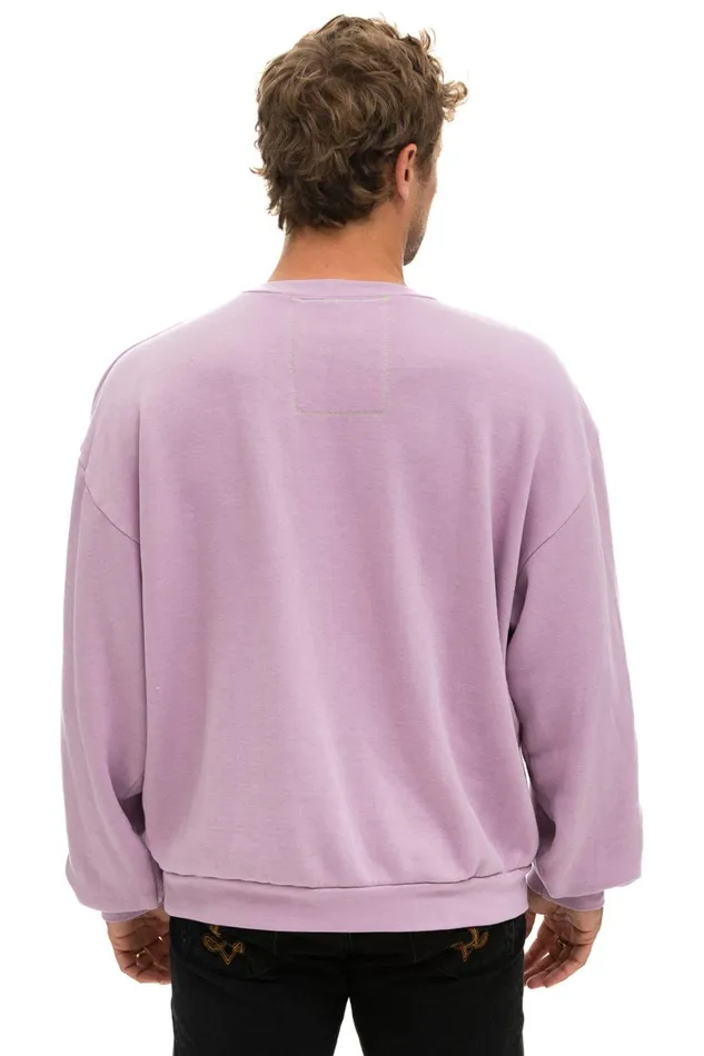 LOGO RELAXED CREW SWEATSHIRT 8211 MAUVE Men Aviator Nation Sweatshirts