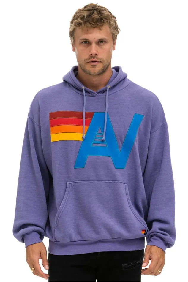 LOGO STITCH PULLOVER RELAXED HOODIE 8211 LAVENDER Women Aviator Nation Hoodies