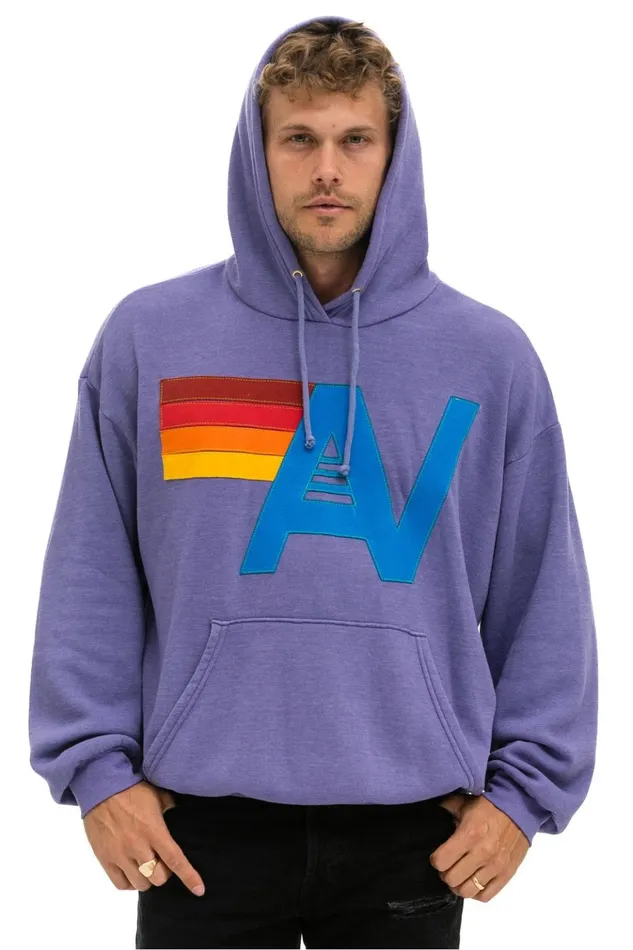 LOGO STITCH PULLOVER RELAXED HOODIE 8211 LAVENDER Women Aviator Nation Hoodies