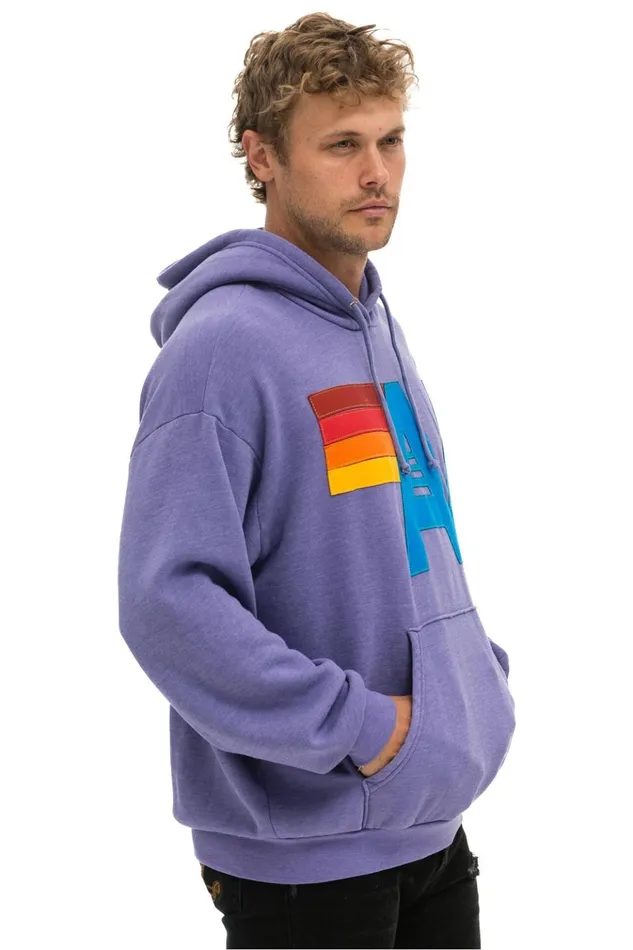 LOGO STITCH PULLOVER RELAXED HOODIE 8211 LAVENDER Women Aviator Nation Hoodies