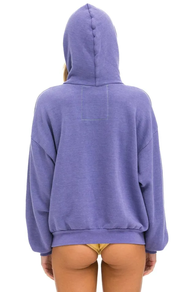 LOGO STITCH PULLOVER RELAXED HOODIE 8211 LAVENDER Women Aviator Nation Hoodies