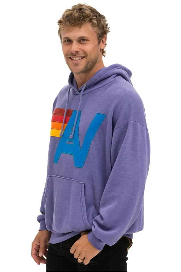 LOGO STITCH PULLOVER RELAXED HOODIE 8211 LAVENDER Women Aviator Nation Hoodies