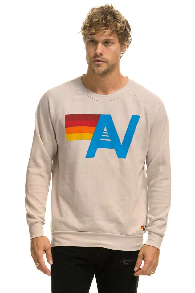 LOGO SWEATSHIRT 8211 SAND Women Aviator Nation Sweatshirts