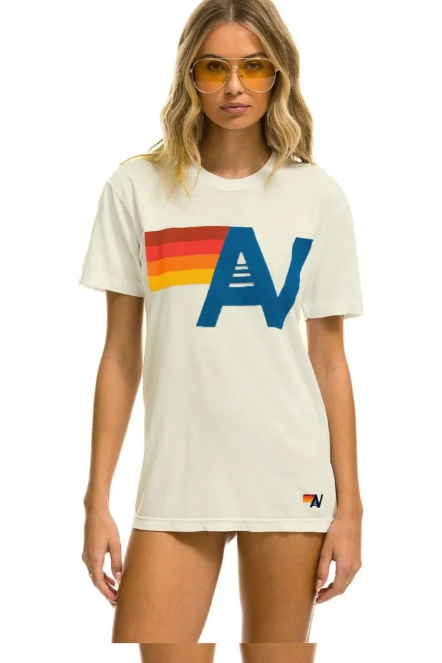 LOGO TEE 8211 VINTAGE WHITE Men Aviator Nation Tees