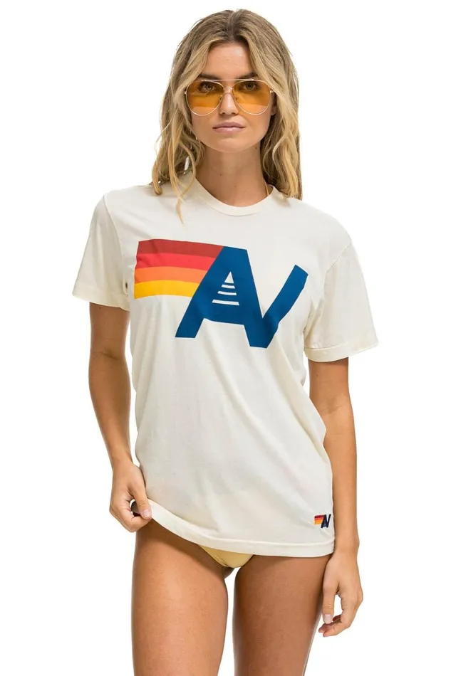 LOGO TEE 8211 VINTAGE WHITE Men Aviator Nation Tees
