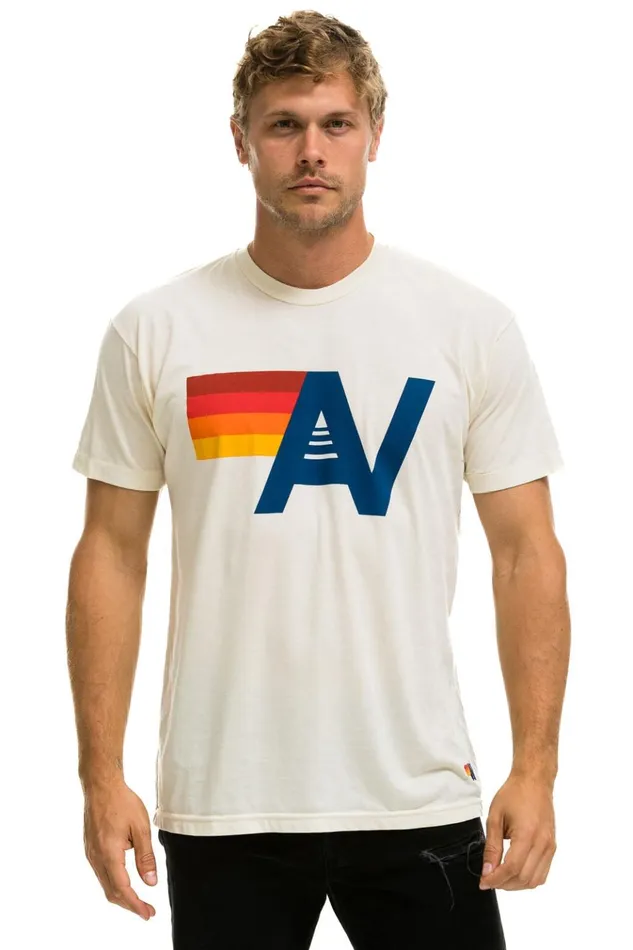 LOGO TEE 8211 VINTAGE WHITE Men Aviator Nation Tees