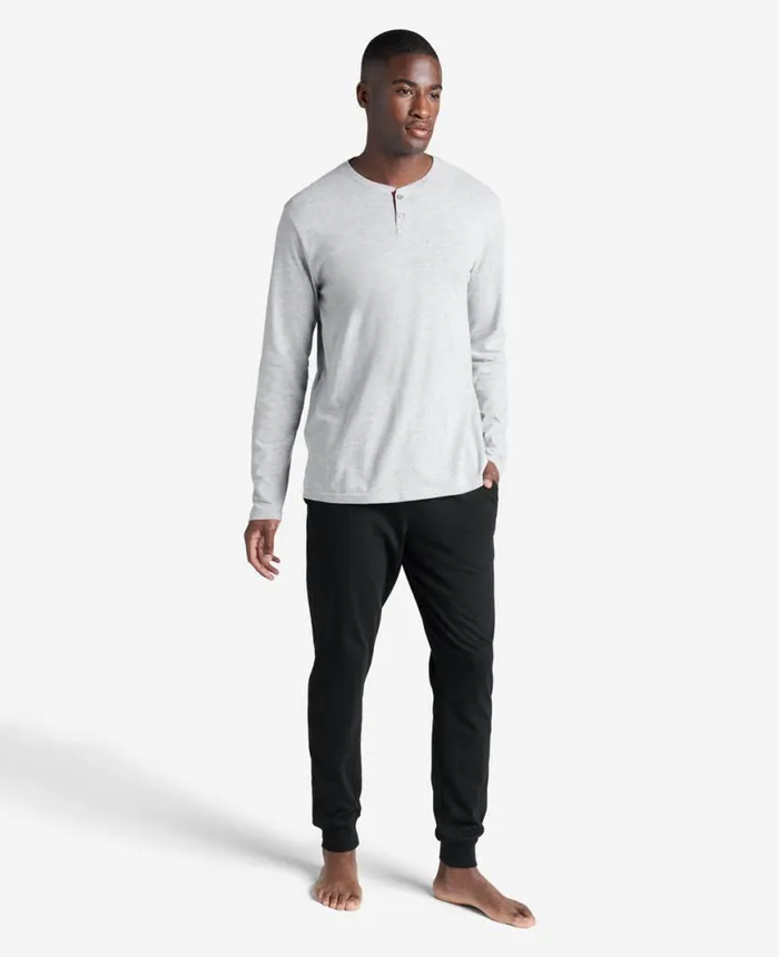Loungewear Set Heather Grey Topblack Bottom Men Kenneth Cole Underwear and Loungewear