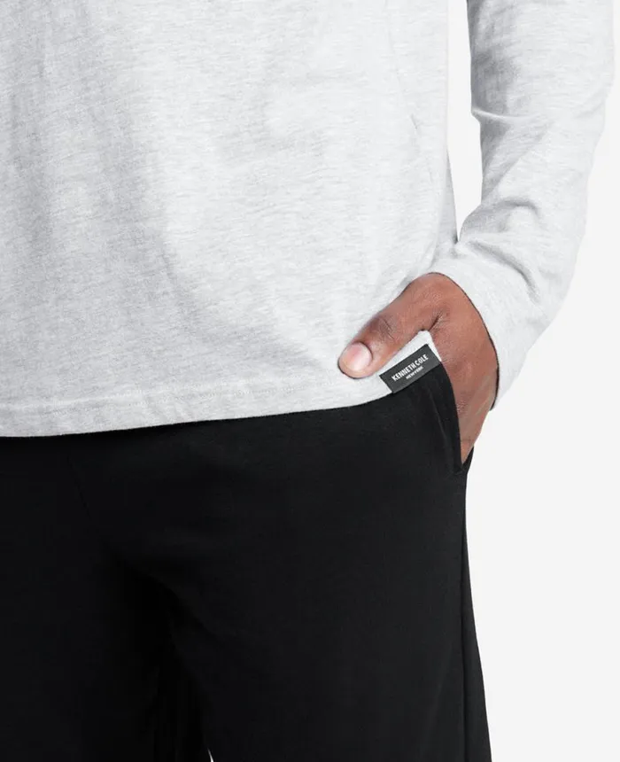 Loungewear Set Heather Grey Topblack Bottom Men Kenneth Cole Underwear and Loungewear Loungewear Set Heather Grey Topblack Bottom Men Kenneth Cole Underwear and Loungewear
