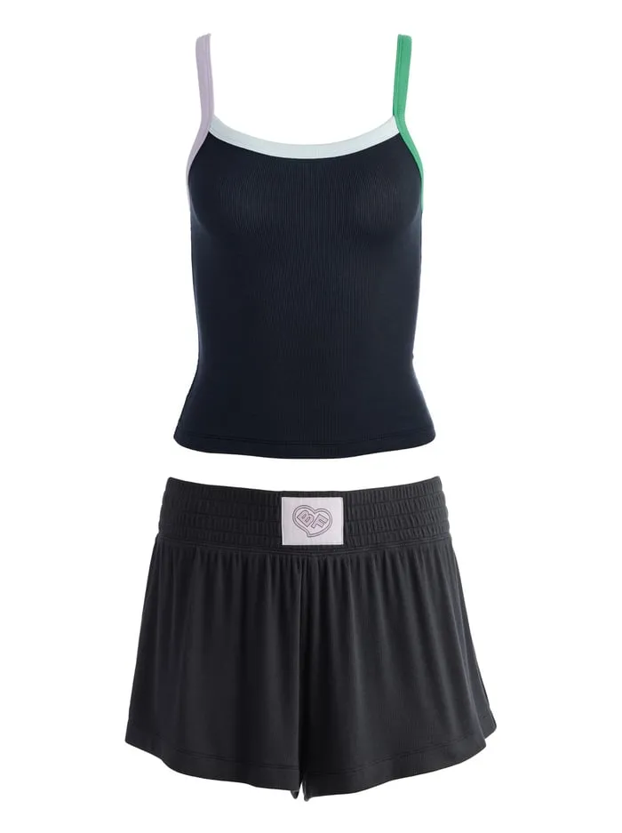 Loungewear Women Alice Olivia Big Feelings Laila Boxer Pj Set Black