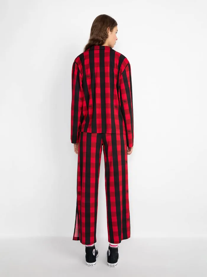 Loungewear Women Alice Olivia Big Feelings Nico Long Sleeve Pj Set True Redblack